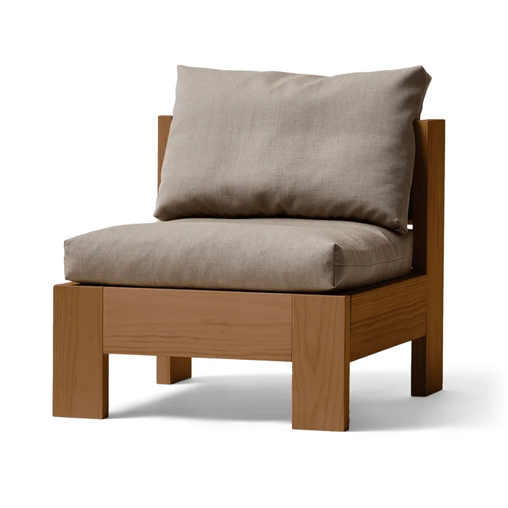 Form & Refine - Icon Lounge chair, matt lacquered pine, deep brown