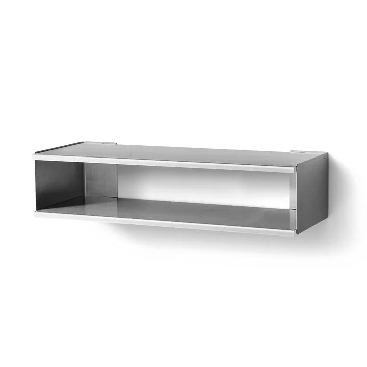 Form & Refine - Taper Wall shelf, console & Shoe shelf, 18 x 75 cm, brushed stainless steel