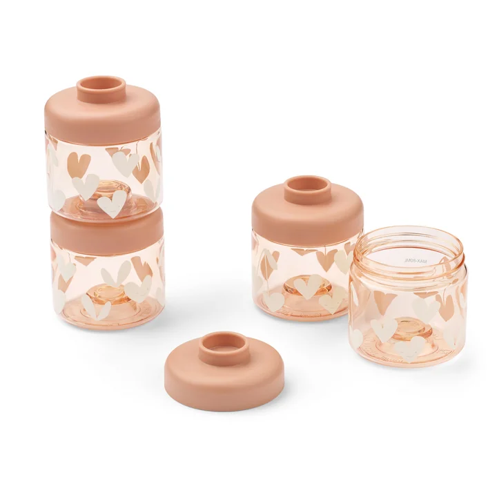 LIEWOOD - Dominique Snack Box, Sweethearts, pale tuscuny (set of 4)