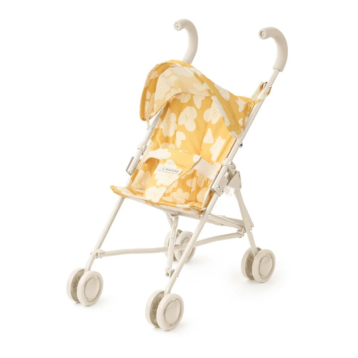 LIEWOOD - Elsie doll buggy, Flower / lemon yellow