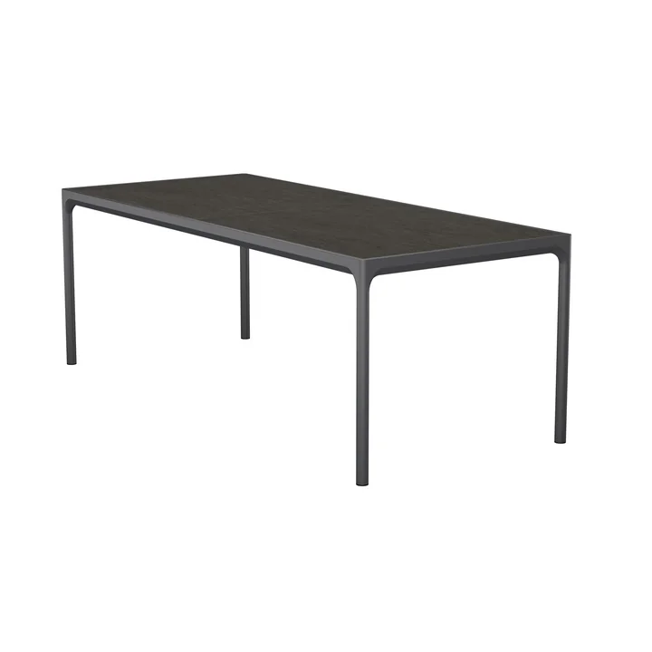 HOUE - FOUR Outdoor table, 210 x 90 cm, dark gray / graphite