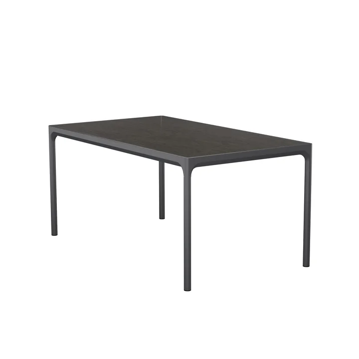 HOUE - FOUR Outdoor table, 160 x 90 cm, dark gray / graphite