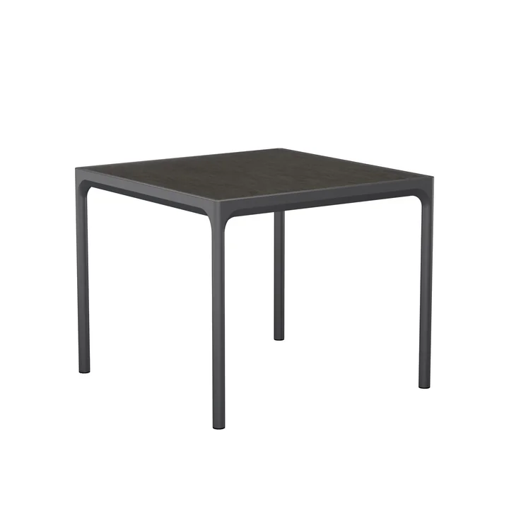 HOUE - FOUR Outdoor table, 90 x 90 cm, dark gray / graphite