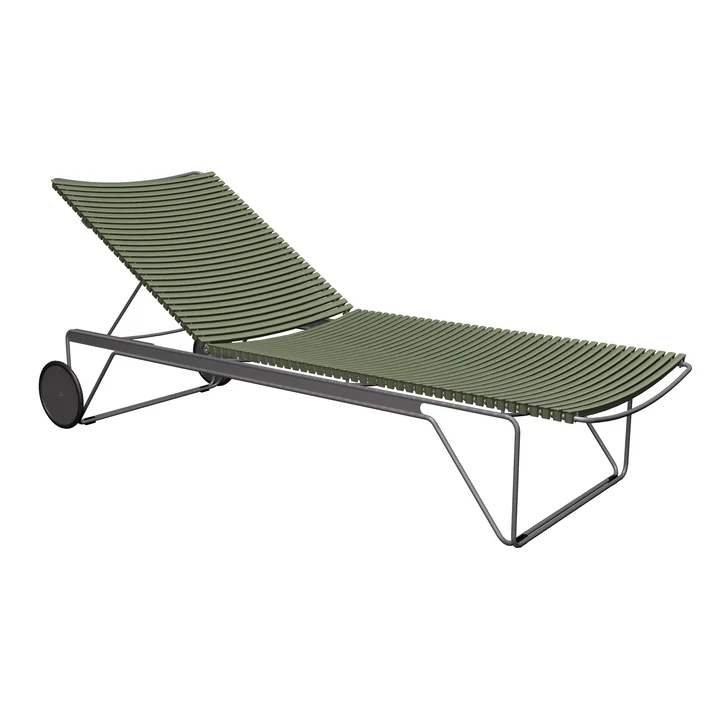 HOUE - CLICK Chaise Longue adjustable, olive green