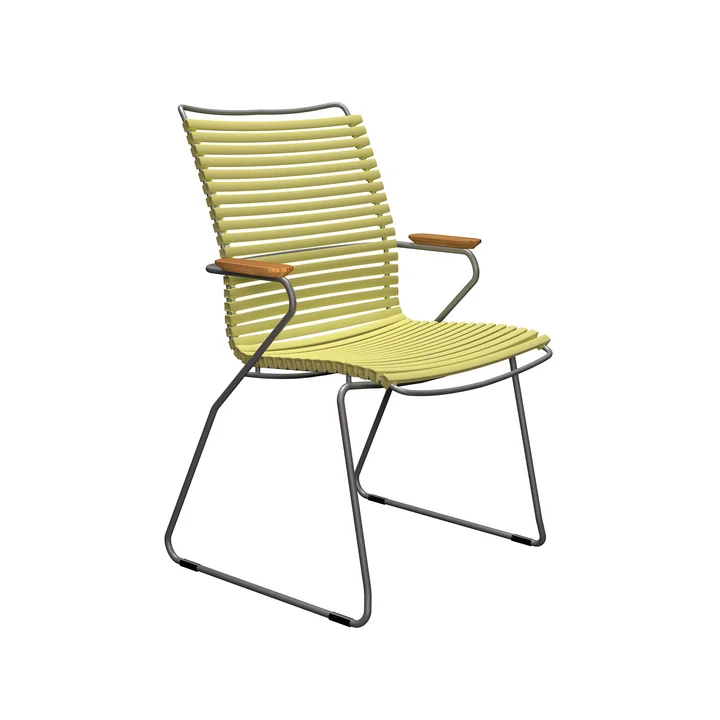 HOUE - CLICK Outdoor Dining armchair with high backrest, lemon zest