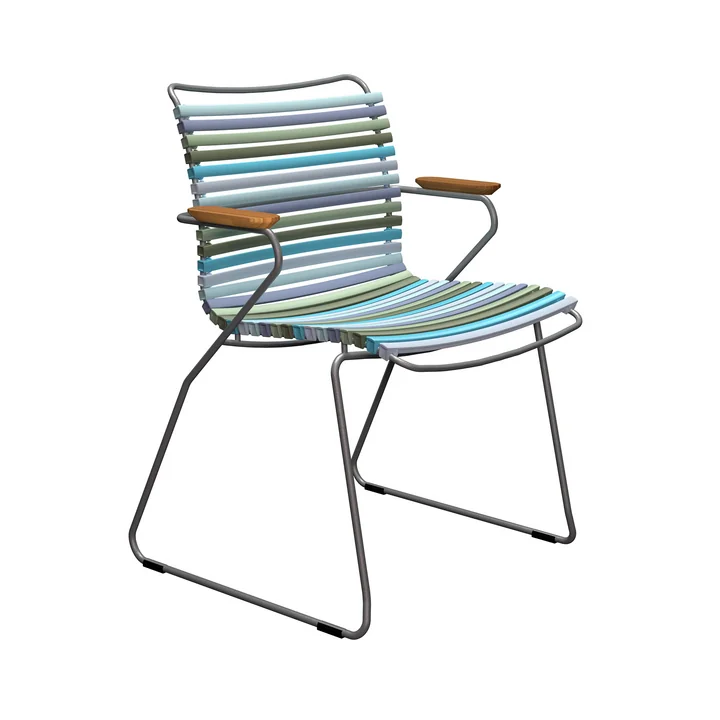 HOUE - CLICK Outdoor Dining armchair with low backrest, multicolor 2