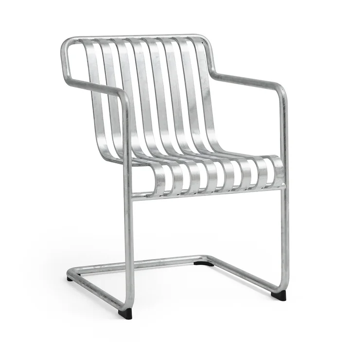 HAY - Palissade Cantilever Dining armchair, hot galvanized