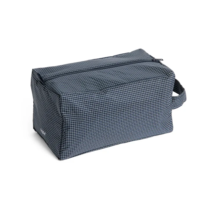 HAY - Grid Wash Bag M, dark blue