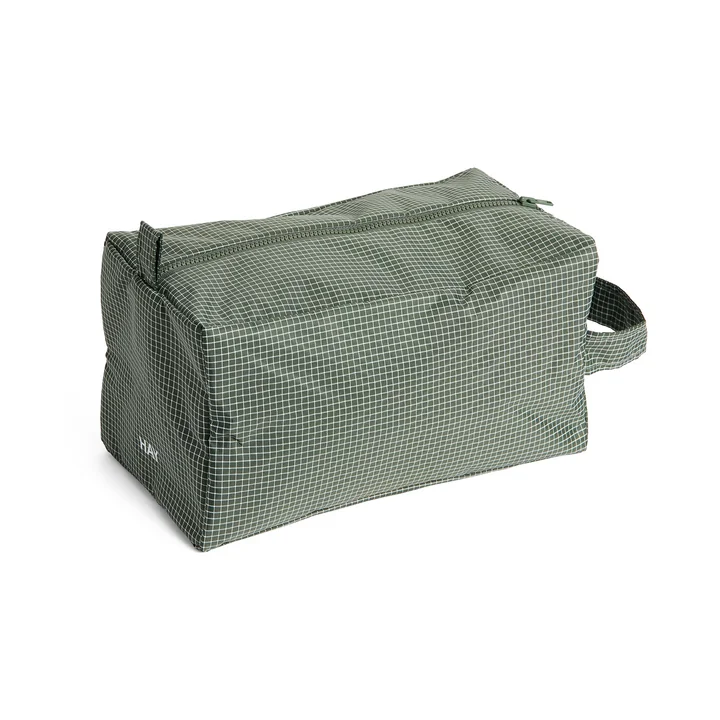 HAY - Grid Wash Bag M, dark green