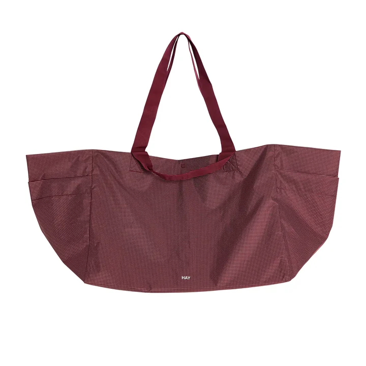 HAY - Grid Weekend Bag L, burgundy