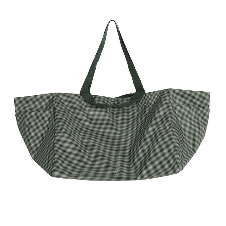 HAY - Grid Weekend Bag L, dark green