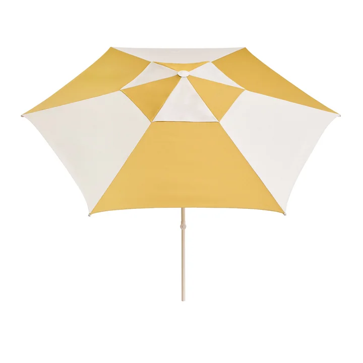 HAY - Terrazza Parasol, hexagonal, Ø 300 cm, off-white / ochre