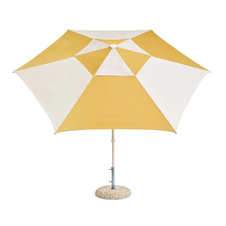 HAY - Terrazza Parasol, hexagonal, Ø 300 cm, off-white / ochre