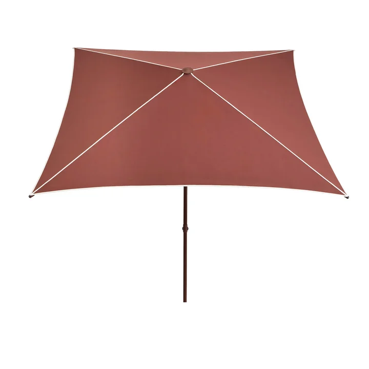 HAY - Terrazza Parasol, square, 240 x 240 cm, off-white / burgundy