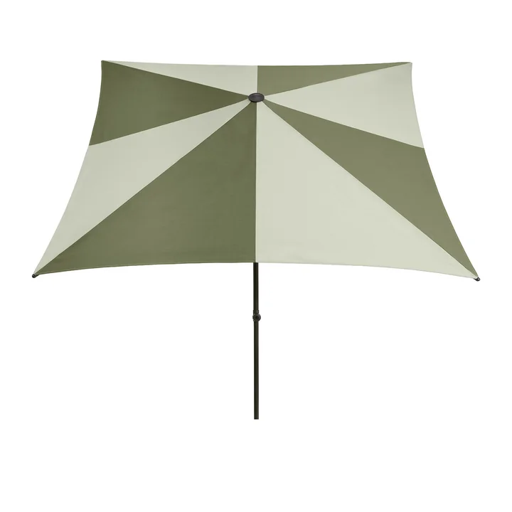 HAY - Terrazza Parasol, square, 240 x 240 cm, green / dark green