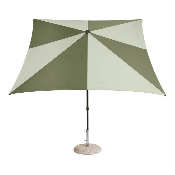 HAY - Terrazza Parasol, square, 240 x 240 cm, green / dark green