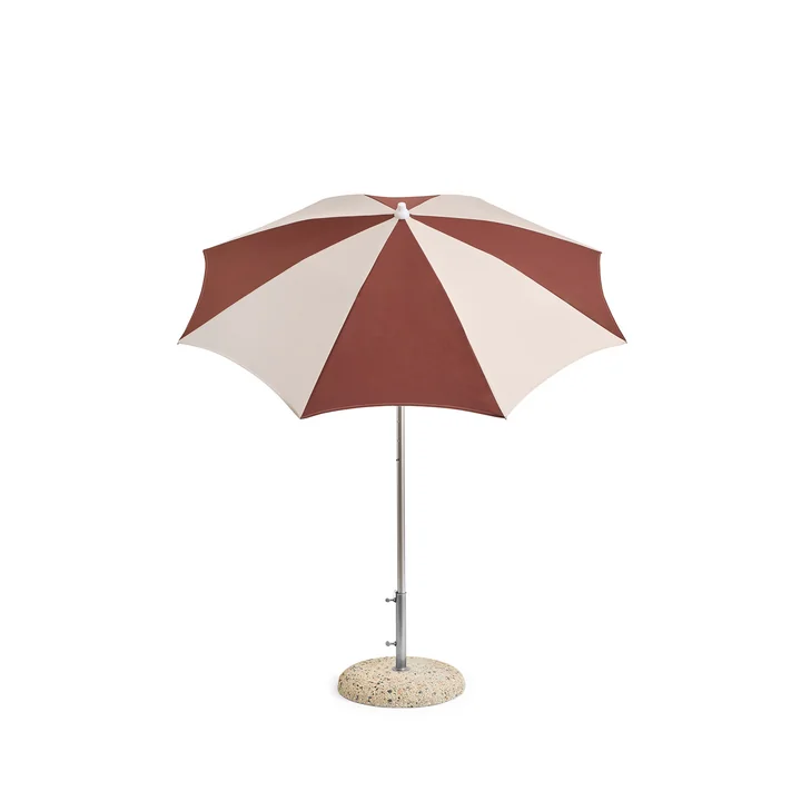 HAY - Terrazza Parasol, octagonal, Ø 200 cm, off-white / burgundy