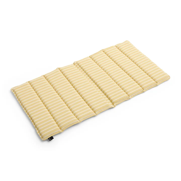 HAY - Terrazza Foldable seat cushion, thick stripes, yellow