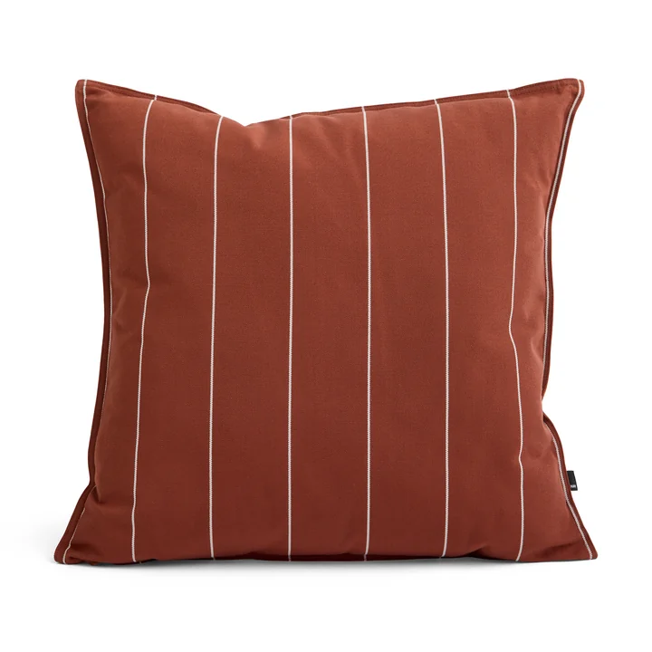 HAY - Terrazza Outdoor cushion, 60 x 60 cm, thin stripes, terracotta