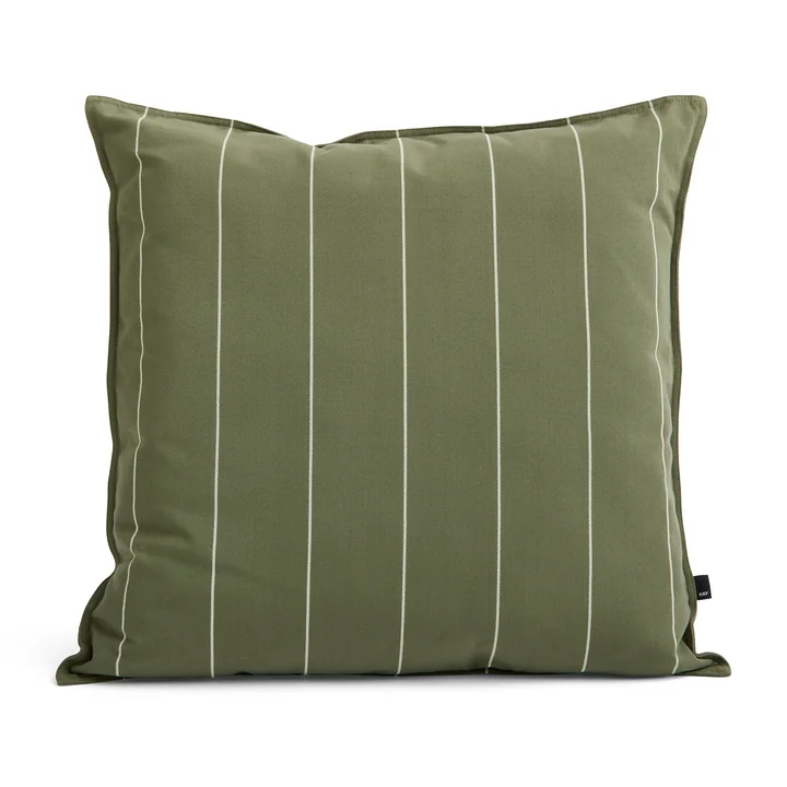 HAY - Terrazza Outdoor cushion, 60 x 60 cm, thin stripes, olive