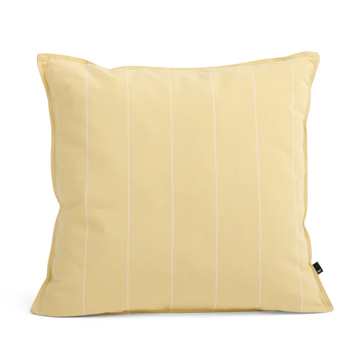 HAY - Terrazza Outdoor cushion, 60 x 60 cm, thin stripes, yellow
