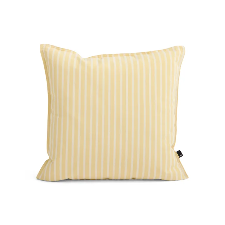 HAY - Terrazza Outdoor cushion, 50 x 50 cm, thick stripes, yellow
