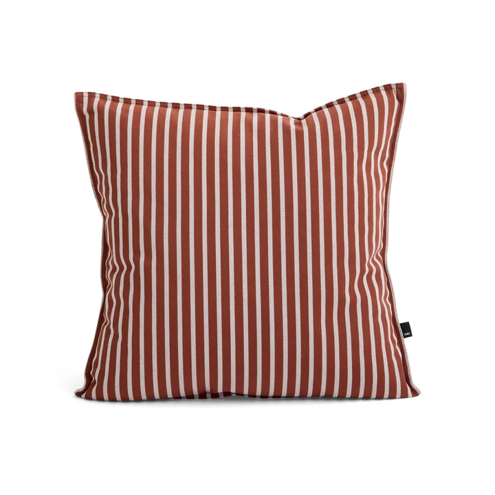 HAY - Terrazza Outdoor cushion, 50 x 50 cm, thick stripes, terracotta