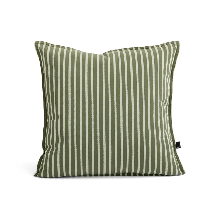 HAY - Terrazza Outdoor cushion, 50 x 50 cm, thick stripes, olive