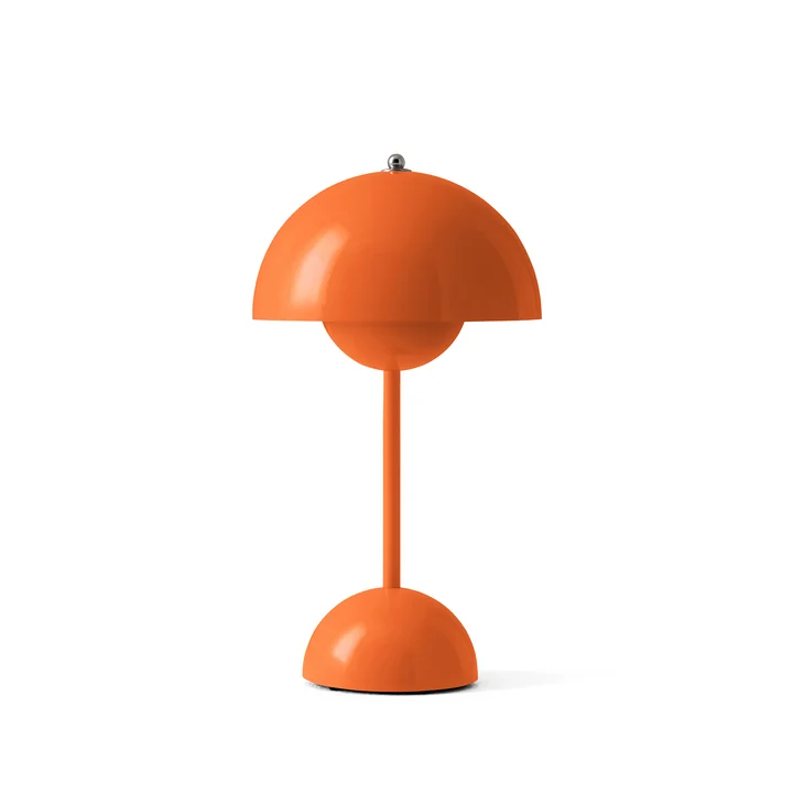 & Tradition - Flowerpot rechargeable table lamp VP9 with magnetic charging cable, zesty orange