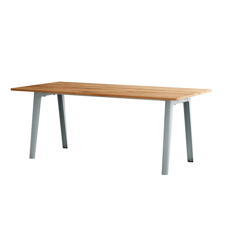 TipToe - NEW MODERN Dining table 95 x 190 cm, recycled reclaimed wood / pale blue