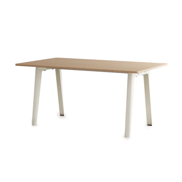 TipToe - NEW MODERN Dining table 95 x 160 cm, oak / cream white
