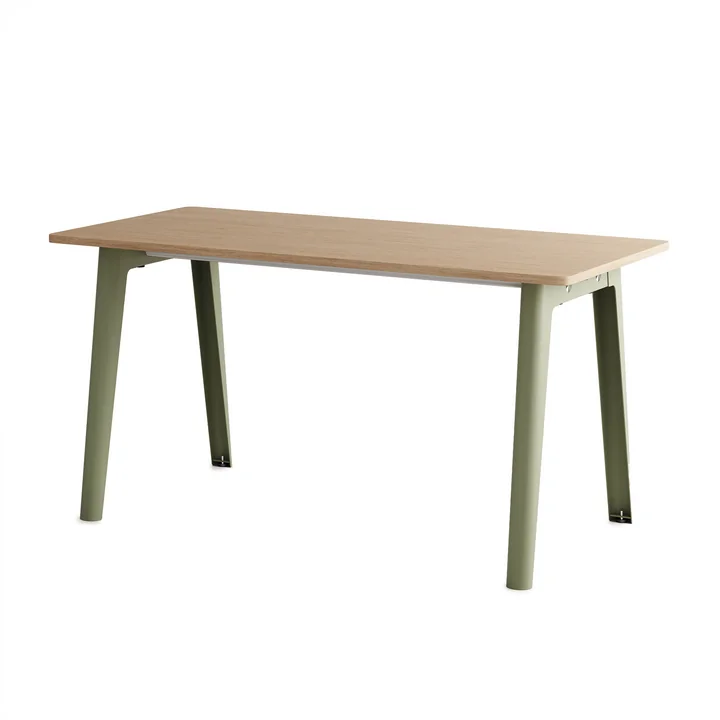 TipToe - NEW MODERN Desk, 75 x 150 cm, birch / khaki green