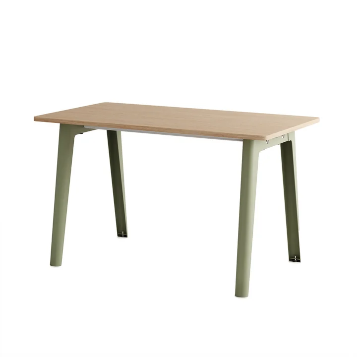 TipToe - NEW MODERN Desk, 75 x 130 cm, birch / khaki green