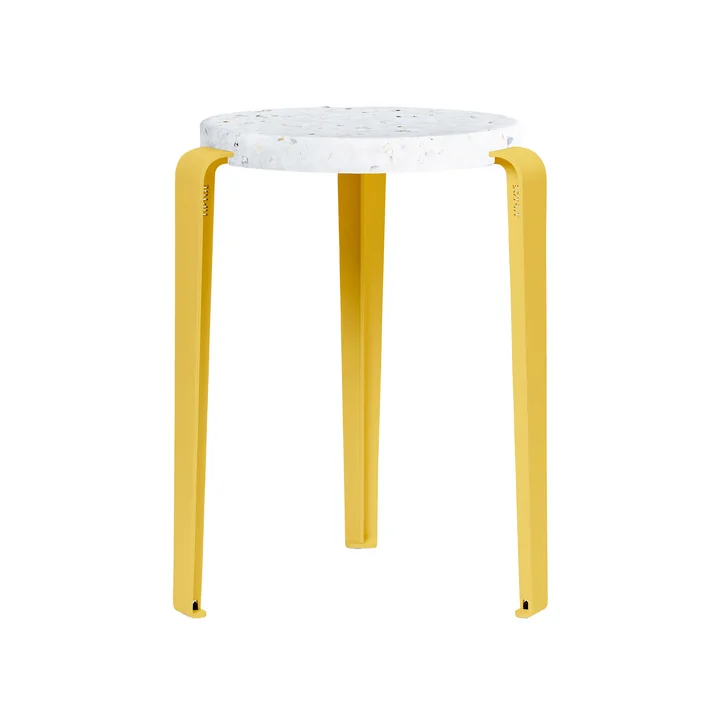 TipToe - LOU Venezia stool, recycled plastic / brioche yellow