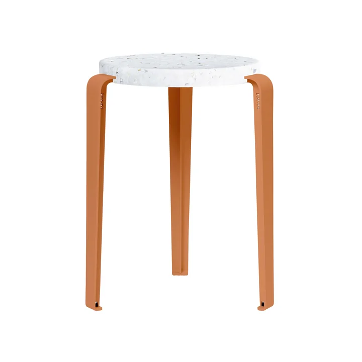 TipToe - LOU Venezia stool, recycled plastic / tangerine red