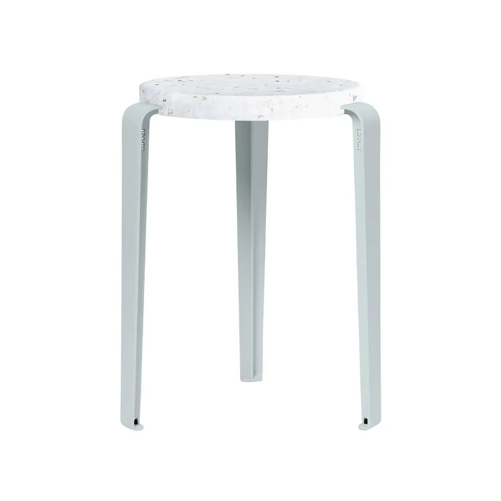 TipToe - LOU Venezia stool, recycled plastic / pale blue