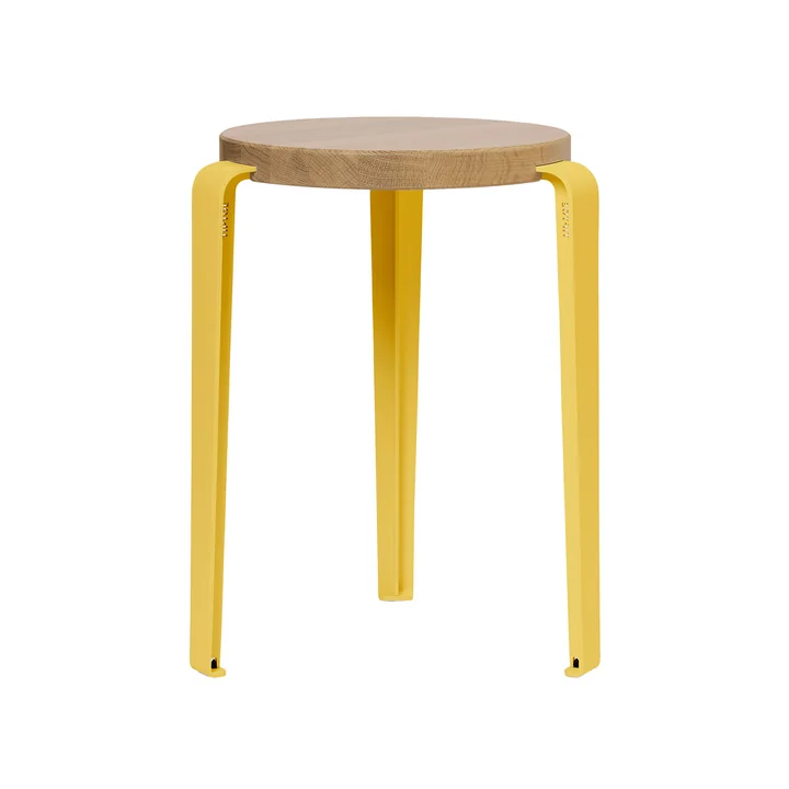TipToe - LOU Stool, natural oak / brioche yellow