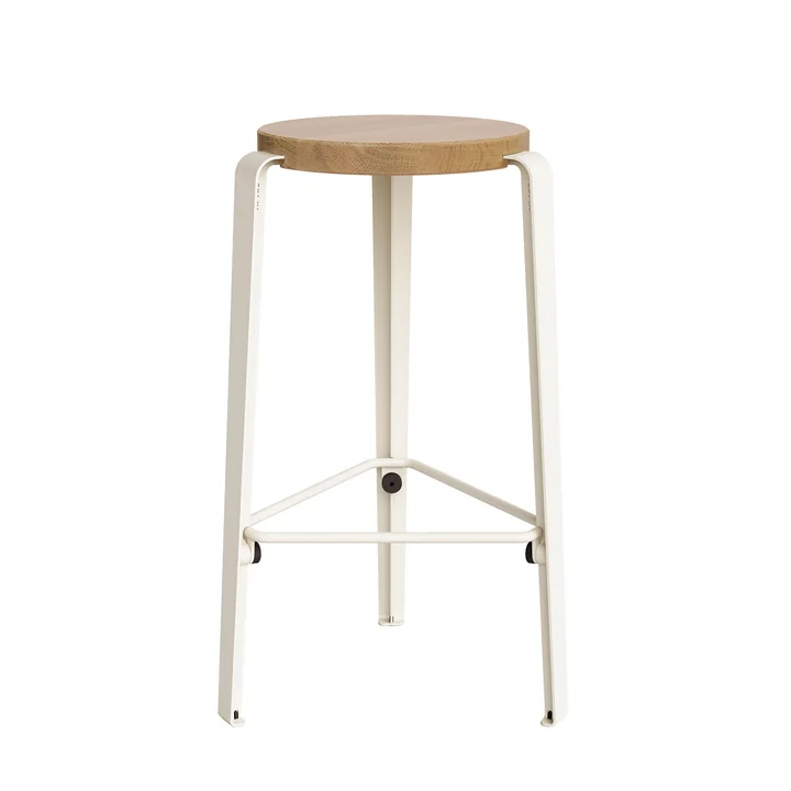TipToe - MI LOU Bar stool, oak / cream white