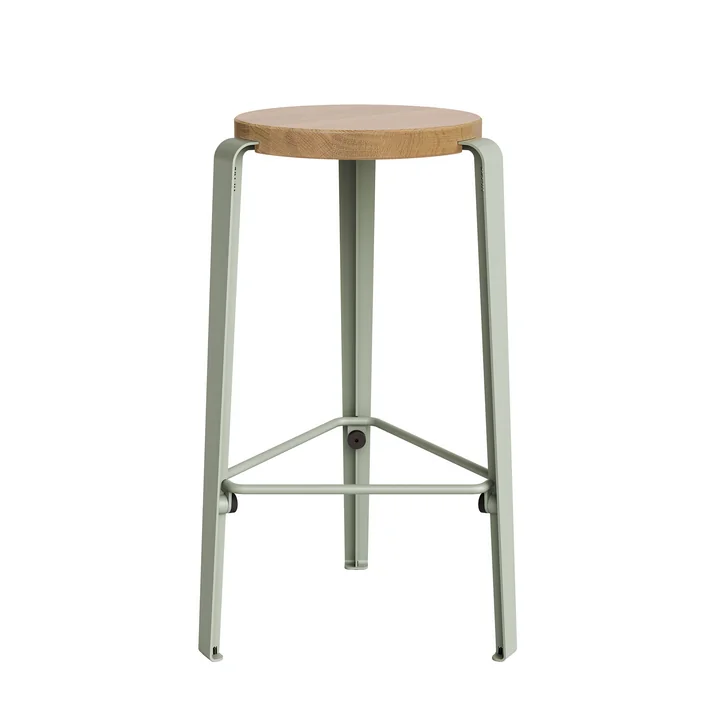 TipToe - MI LOU Bar stool, oak / eucalyptus gray