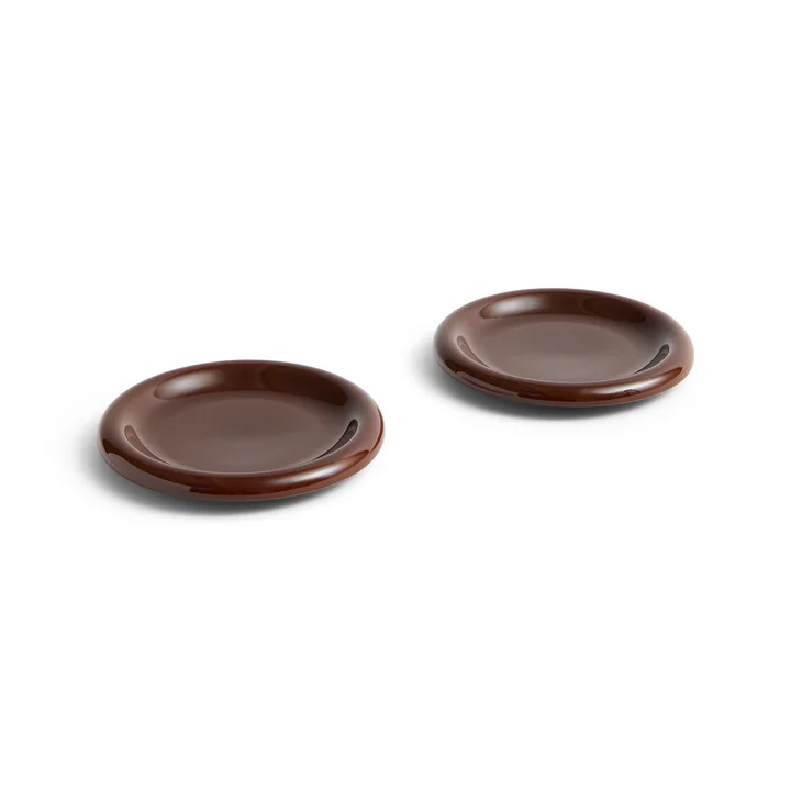 HAY - Barro Plate Ø 18 cm, burgundy (set of 2)