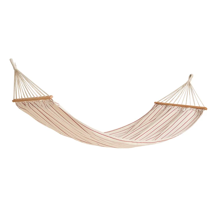 HAY - Outdoor Market Hammock, beige with red stripes