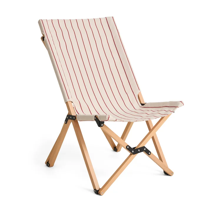 HAY - Outdoor Market Folding chair, beige with red stripes