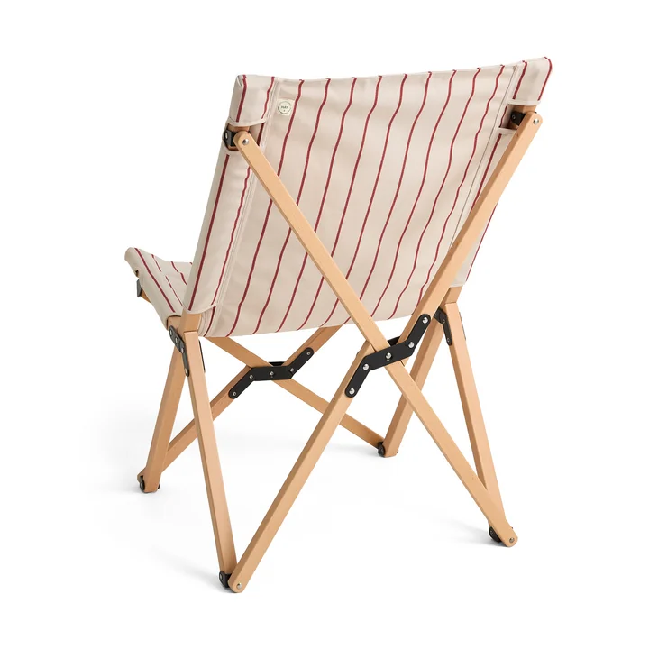 HAY - Outdoor Market Folding chair, beige with red stripes