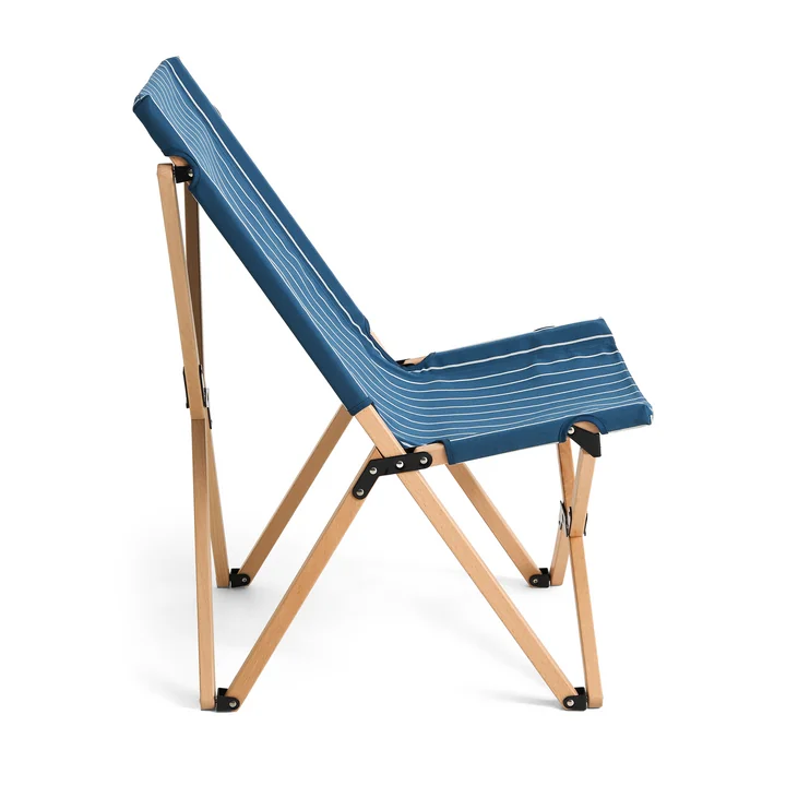 HAY - Outdoor Market Folding chair, blue with beige stripes