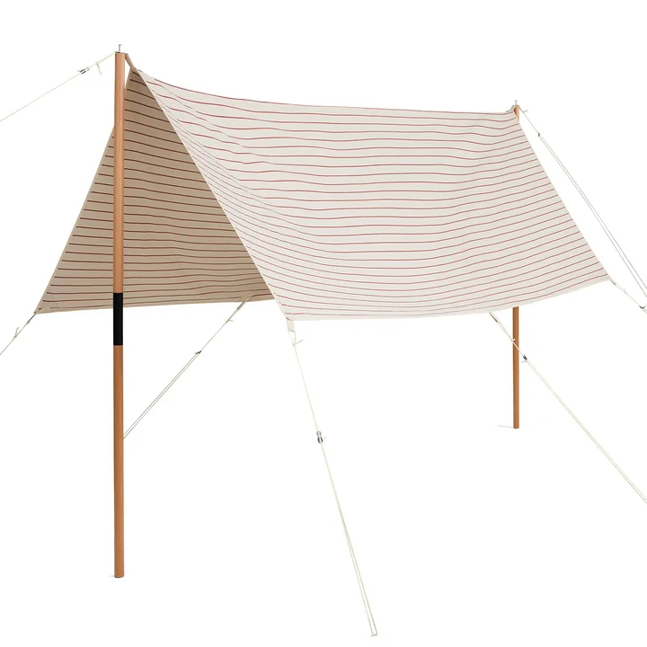 HAY - Outdoor Market Awning, beige with red stripes