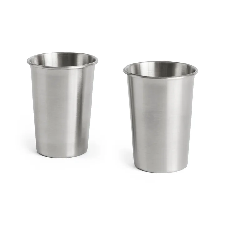 HAY - Outdoor Market Mug M, stainless steel (set of 2)