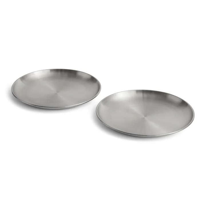 HAY - Outdoor Market Plate L, stainless steel (set of 2)