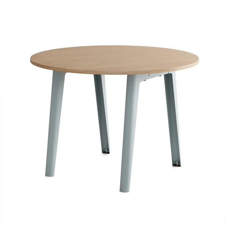 TipToe - NEW MODERN Dining table Ø 110 cm, oak / pale blue