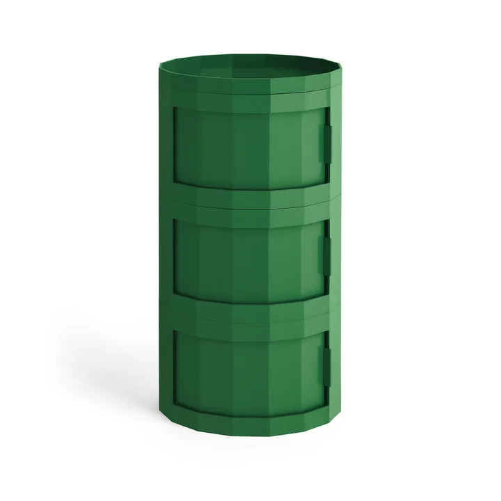 HAY - Facet Cabinet 30 with feet and castors, spinach green