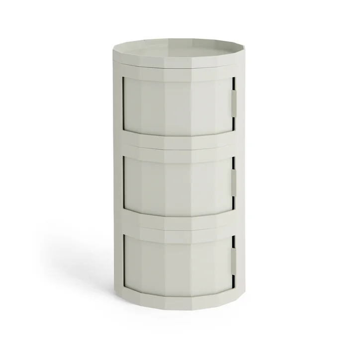 HAY - Facet Cabinet 30 with feet and castors, misty grey